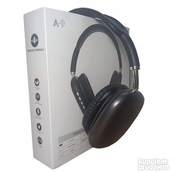 Bezicne slusalice BLUTUT slusalice ZPM-A9 MP3 Bluetooth NOVO - Slika 2