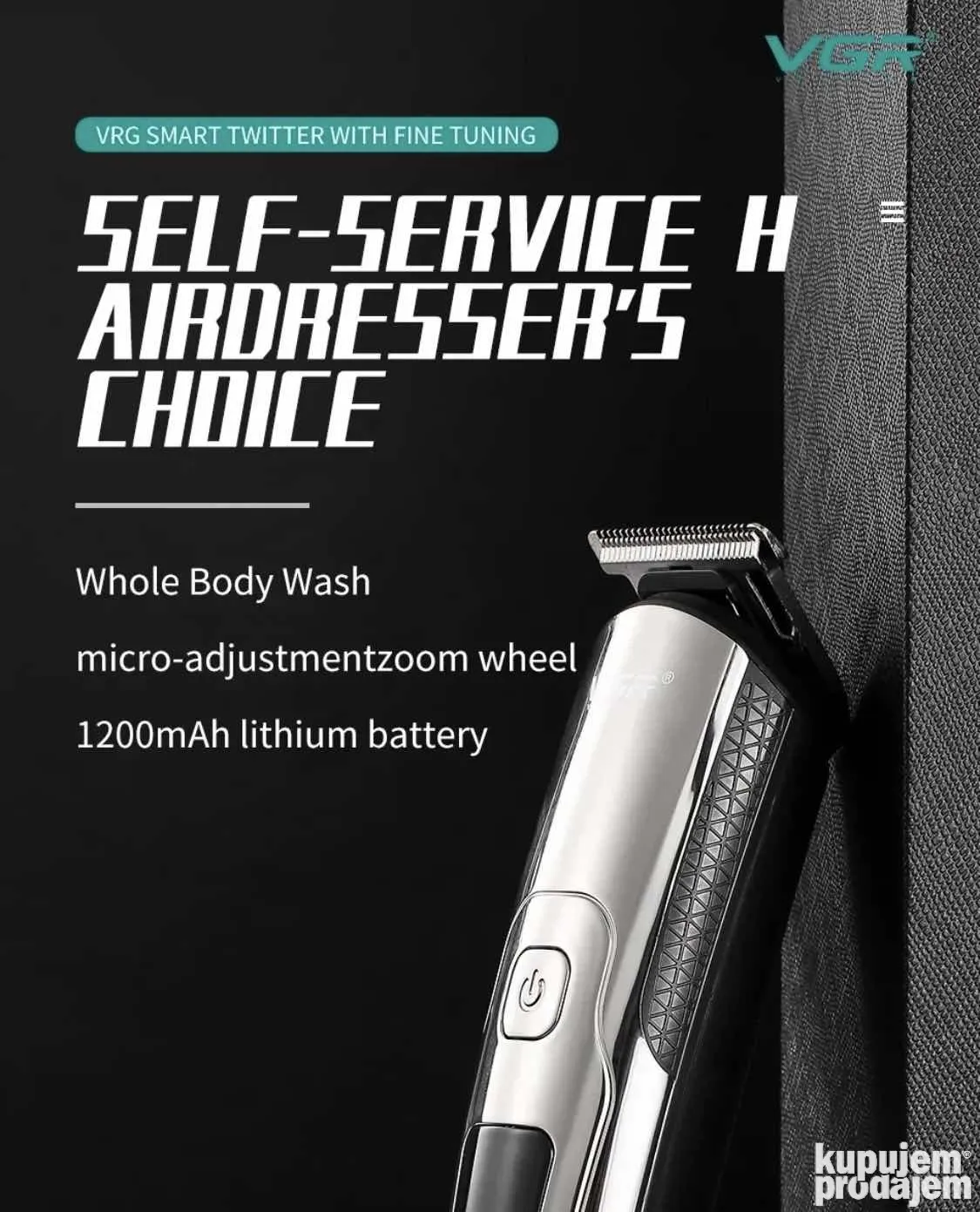 mašinica za šišanje bežična vodootporna VGR -072 - Slika 4