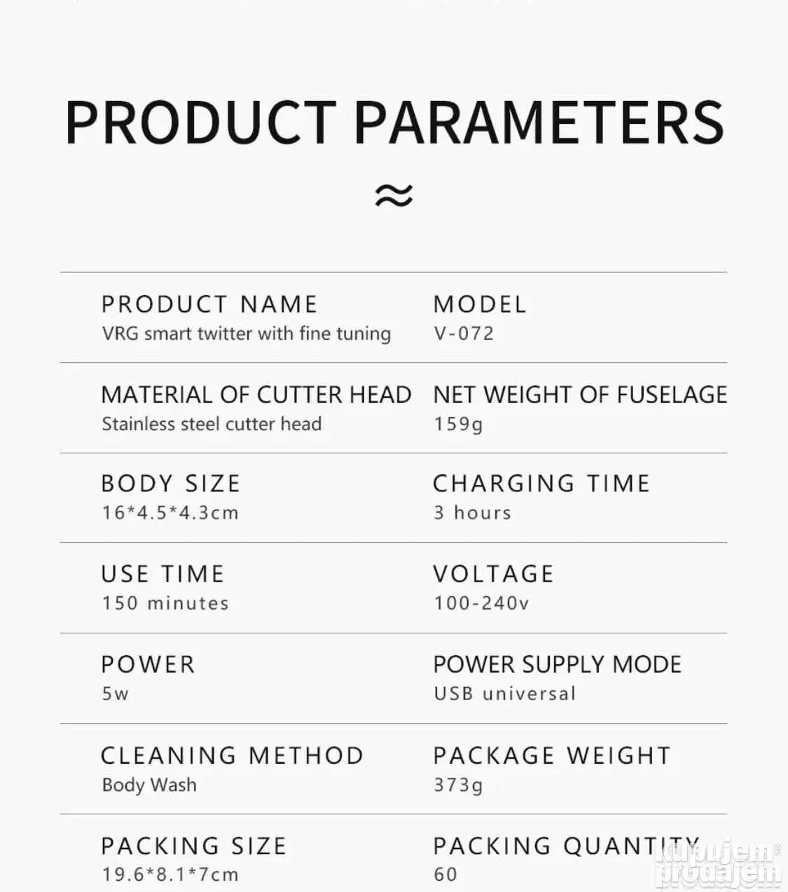 mašinica za šišanje bežična vodootporna VGR -072 - Slika 5