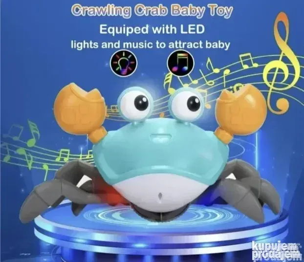 Hodajuca kraba, kraba koja hoda sa muzikom i senzorom pokret