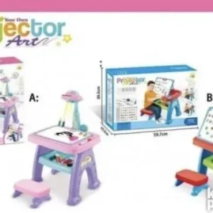 Projektor sto tabla za crtanje sa stolicom 3in1