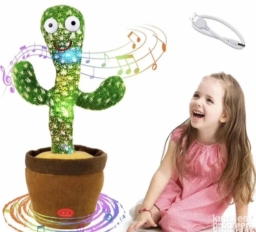Kaktus koji ponavlja reci igra i peva