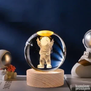 Lampa sa LED kristalnom kuglom Astronaut