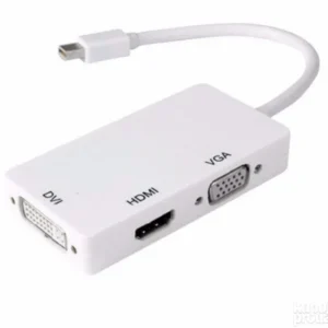 3-In-1 Mini Display Port to DVI +VGA +HDMI Adapter for MacBo