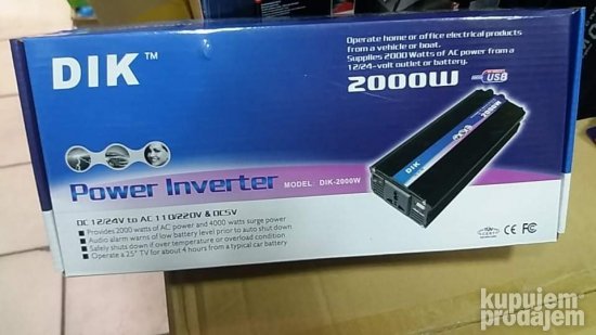 Pretvarac struje Power inverter Dik 2000 w