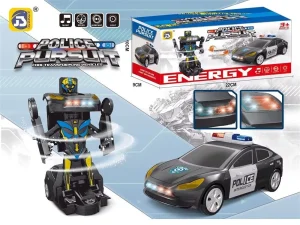 Robot plus policijski auto 2 u 1